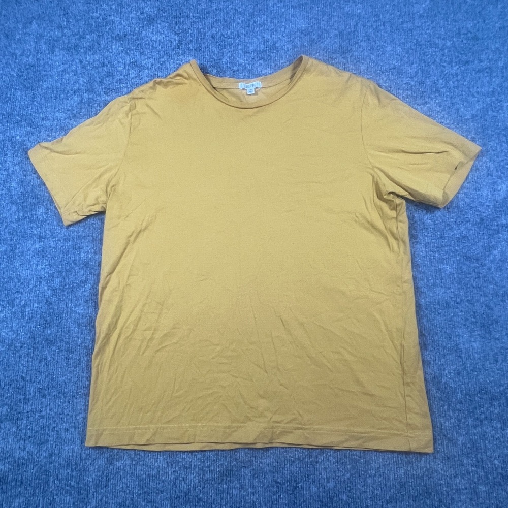 Jeff T Shirt Mens Medium Camel Pima Cotton Short Sleeve Crew Neck Casual Wear